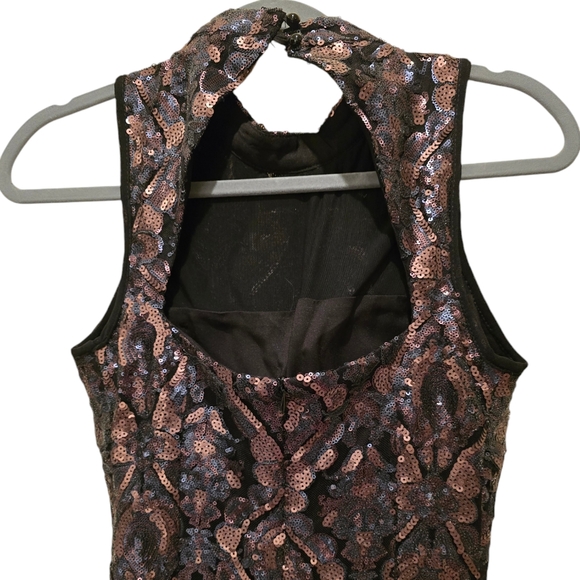 NWT Alberto Makali Sequin Halterneck Mini Dress. Size Small - Picture 8 of 11